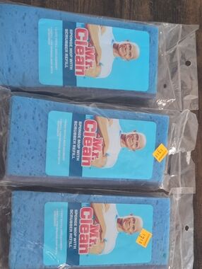 Mr. Clean Blue Sponge Mop Scrubber Refill - 3 Pack